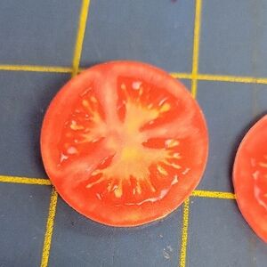 Tomato Slice 1.25" Pin